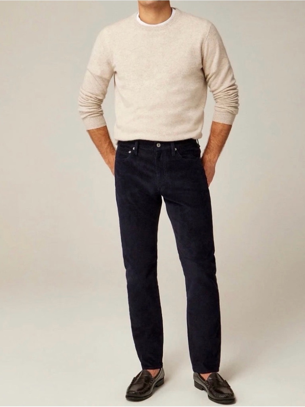 J.Crew 770 Straight-fit Navy Corduroy Pants Men’s size W34 L32